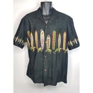 VINTAGE ROYAL CREATIONS Surf Boards Sea Turtles Hawaiian Camp Shirt Size XL